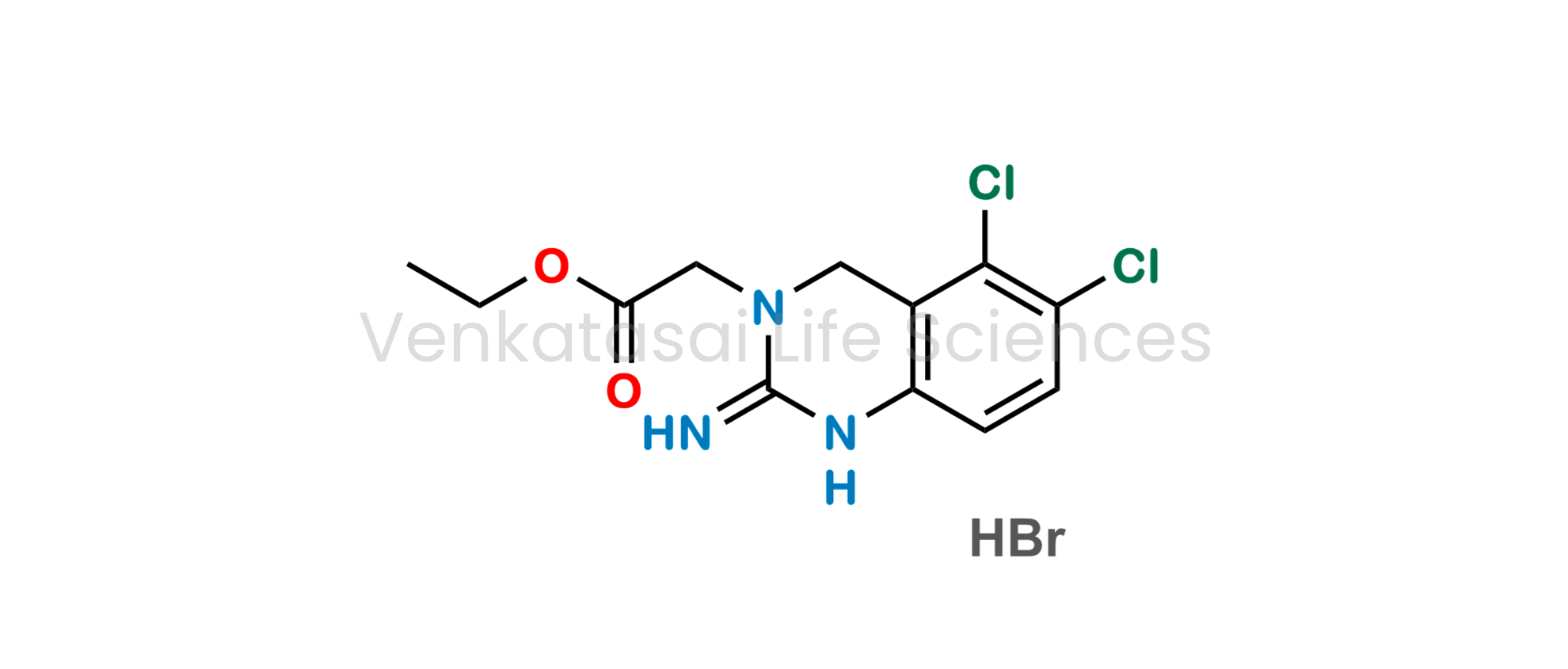 Ethyl 2-(5,6-dichloro-2-imino-1,2-dihydroquinazolin-3(4H )-yl)acetate hydrobromide