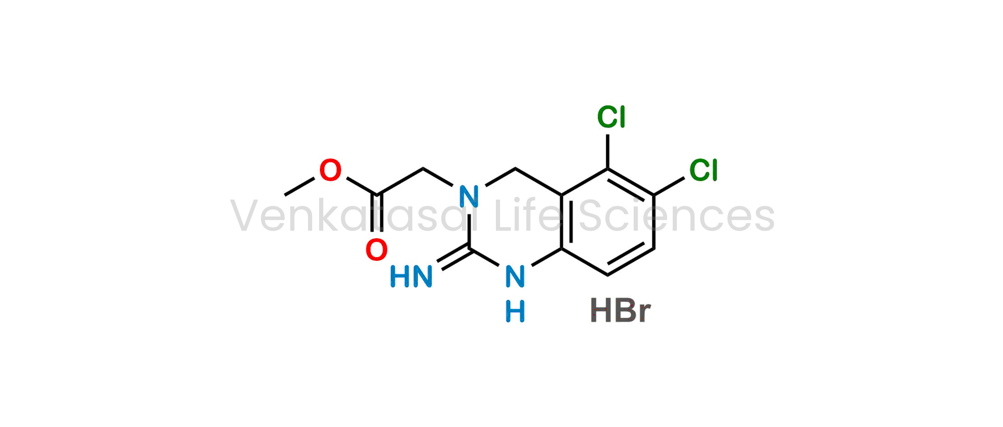 methyl 2-(5,6-dichloro-2-imino-1,4-dihydroquinazolin-3(2H)-yl)acetate hydrobromide