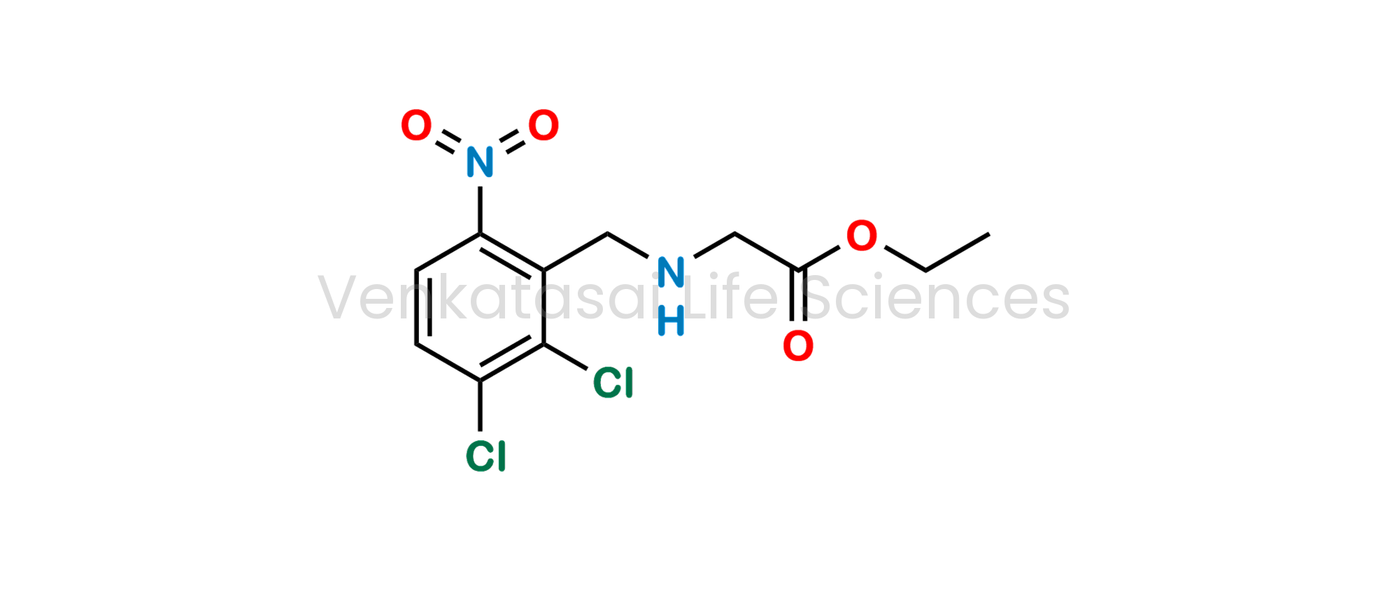 ethyl (2,3-dichloro-6-nitrobenzyl)glycinate ; N-[(2,3-Dichloro-6-nitrophenyl)methyl]glycine Ethyl Ester