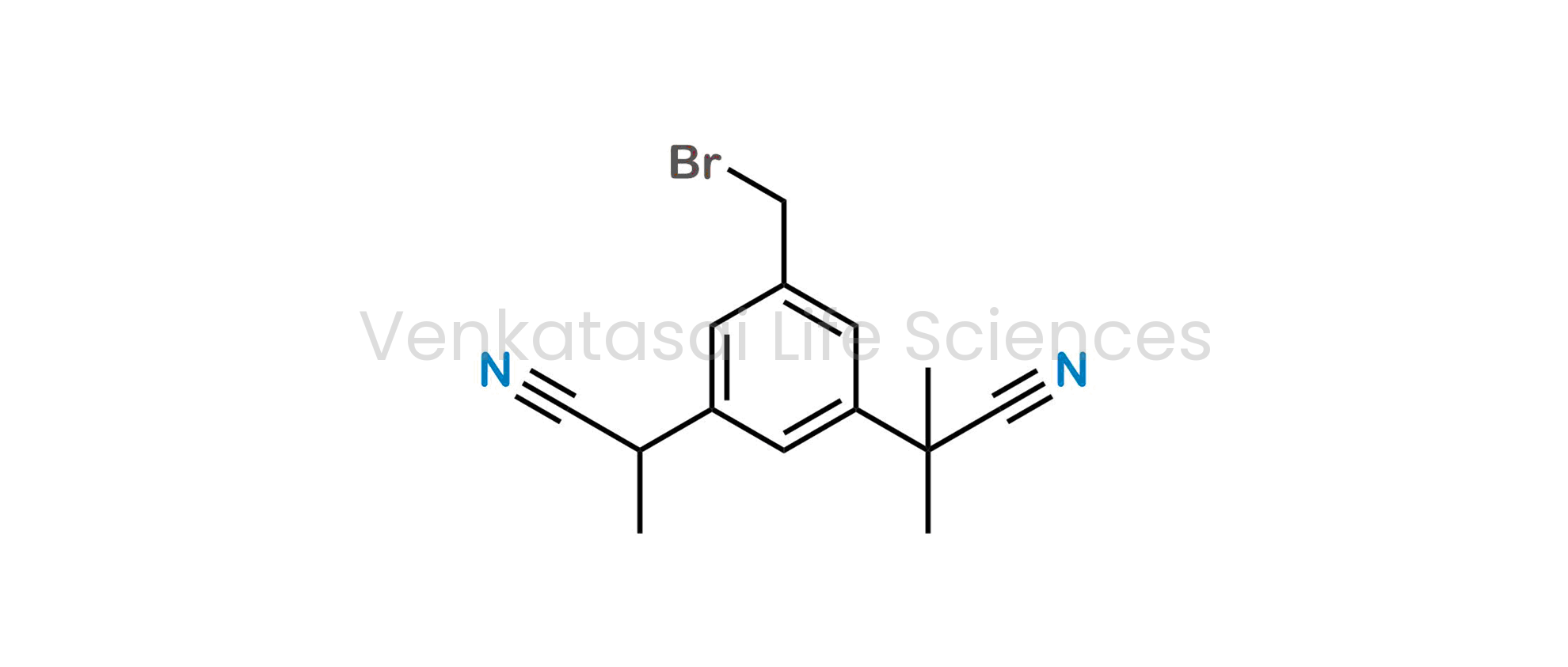 2-(3-(bromomethyl)-5-(1-cyanoethyl)phenyl)-2-methylpropanenitrile