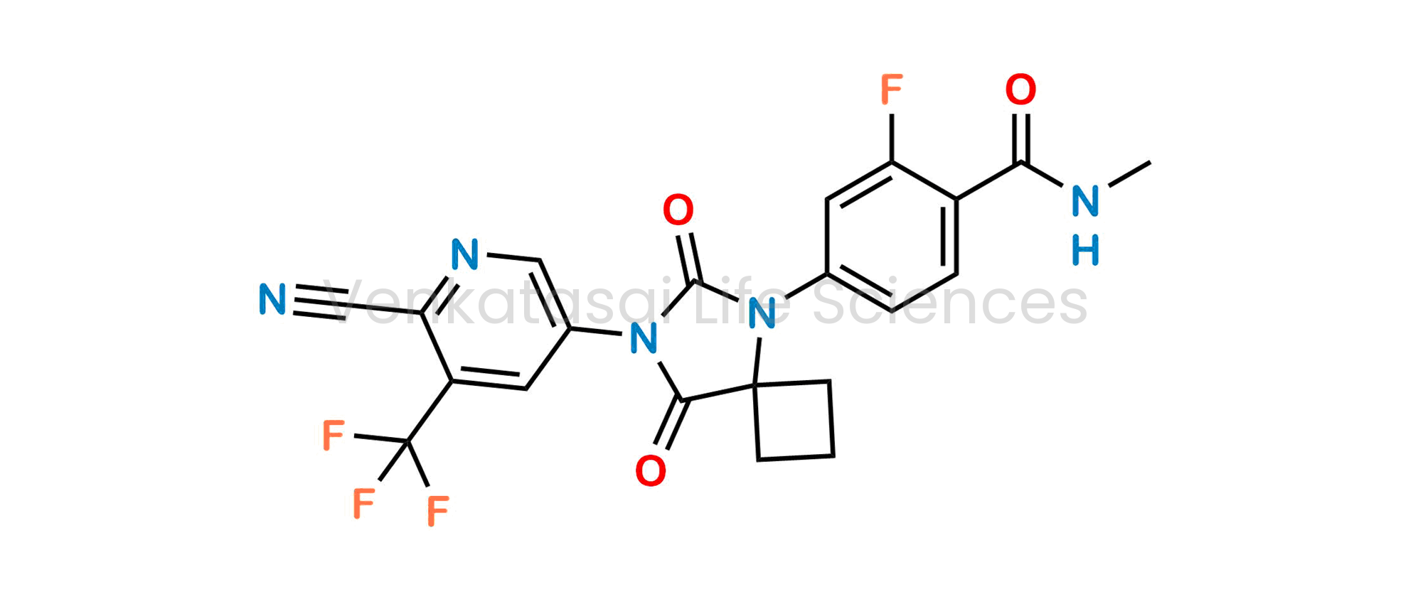 4-(7-(6-cyano-5-(trifluoromethyl)pyridin-3-yl)-6,8-dioxo-5,7-diazaspiro[3.4]octan-5-yl)-2-fluoro-N-methylbenzamide