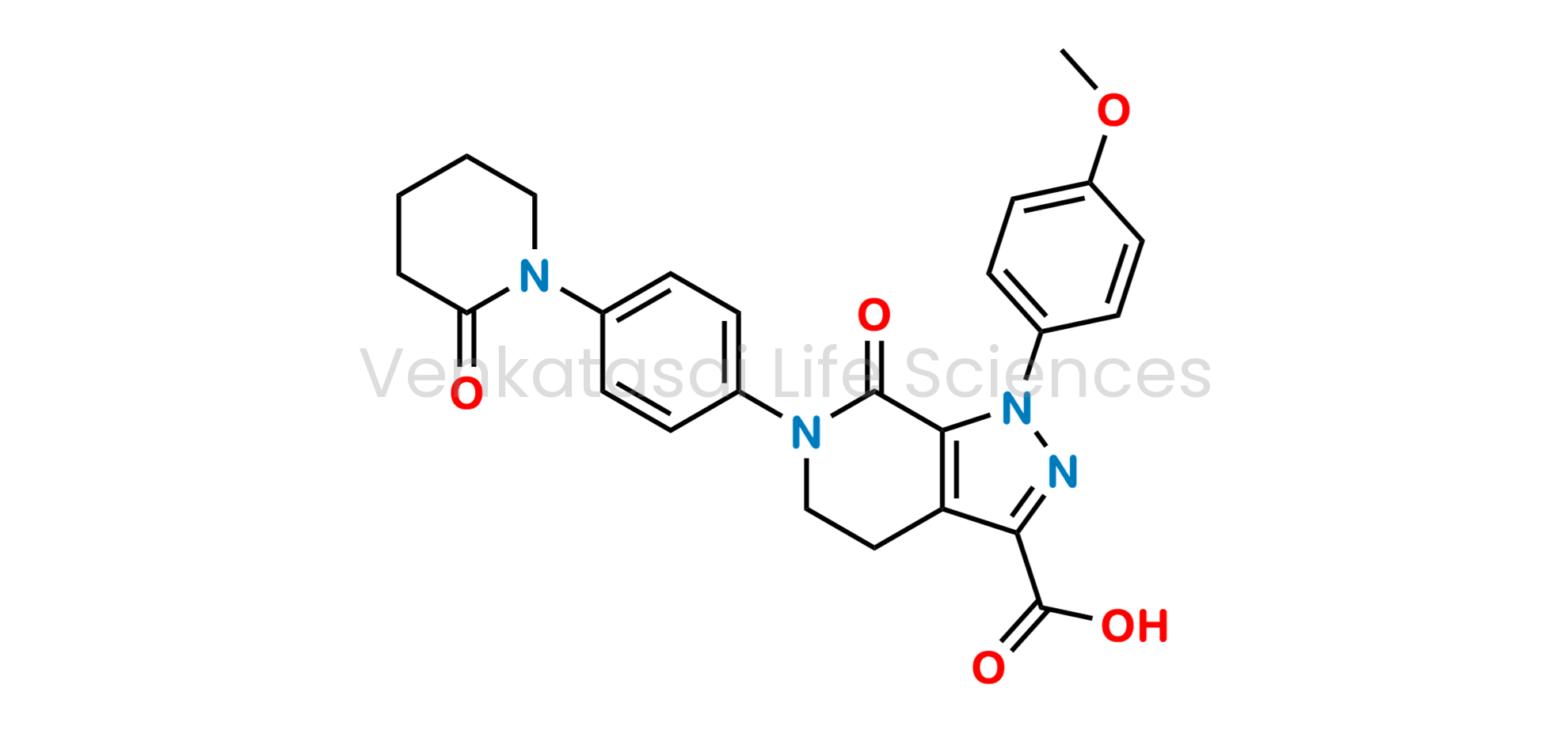 1-(4-methoxyphenyl)-7-oxo-6-(4-(2-oxopiperidin-1-yl)phenyl)-4,5,6,7-tetrahydro-1H-pyrazolo[3,4-c]pyridine-3-carboxylic acid