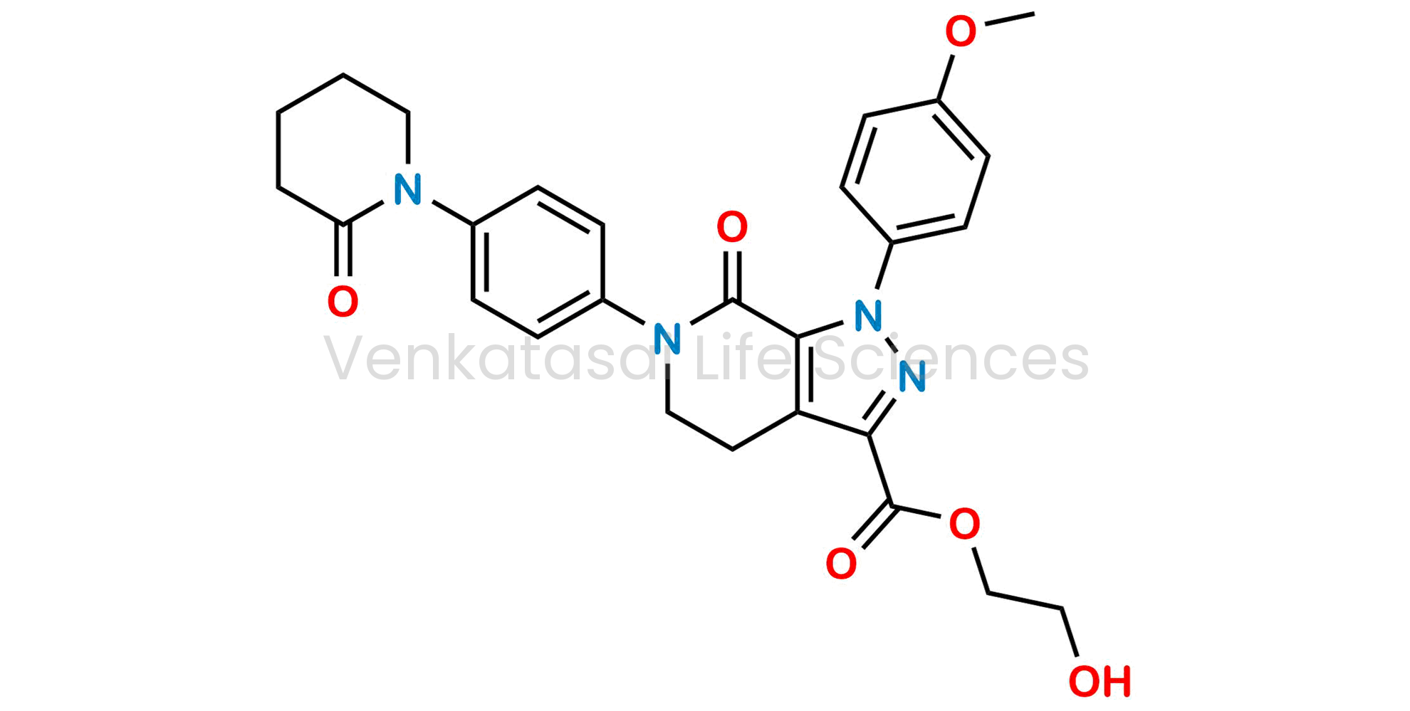 2-hydroxyethyl 1-(4-methoxyphenyl)-7-oxo-6-(4-(2-oxopiperidin-1-yl)phenyl)-4,5,6,7-tetrahydro-1H-pyrazolo[3,4-c]pyridine-3-carboxylate