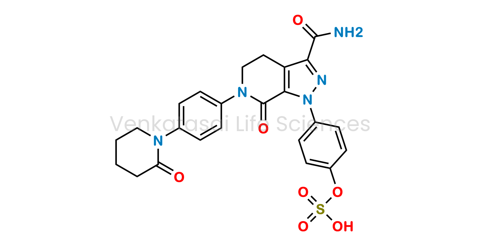 4-(3-carbamoyl-7-oxo-6-(4-(2-oxopiperidin-1-yl)phenyl)-4,5,6,7-tetrahydro-1H-pyrazolo[3,4-c]pyridin-1-yl)phenyl hydrogen sulfate