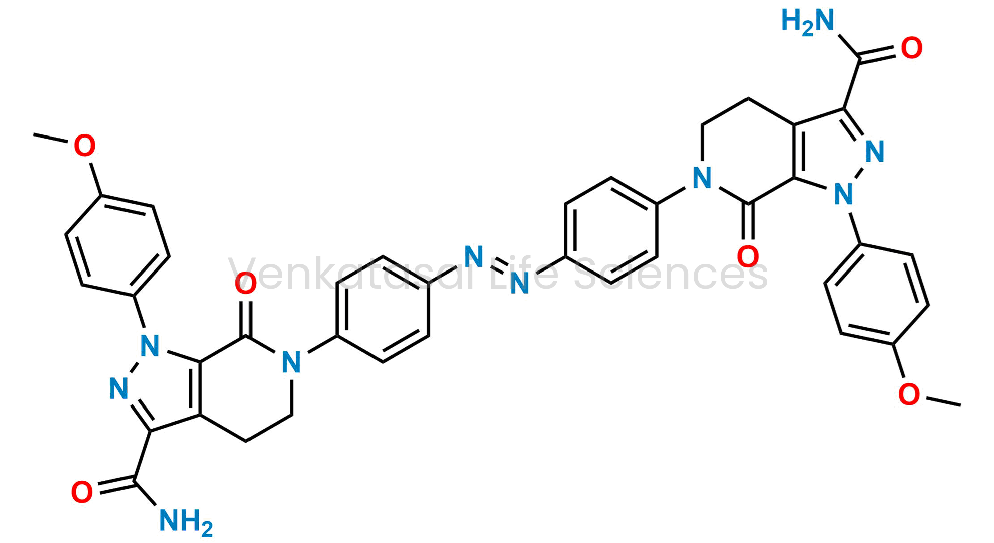 (E)-6,6'-(diazene-1,2-diylbis(4,1-phenylene))bis(1-(4-methoxyphenyl)-7-oxo-4,5,6,7-tetrahydro-1H-pyrazolo[3,4-c]pyridine-3-carboxamide)