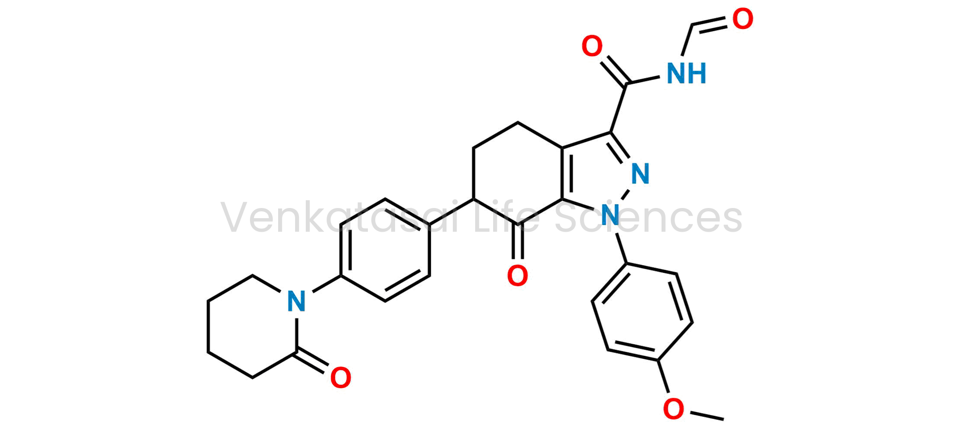 N-formyl-1-(4-methoxyphenyl)-7-oxo-6-(4-(2-oxopiperidin-1-yl)phenyl)-4,5,6,7-tetrahydro-1H-indazole-3-carboxamide