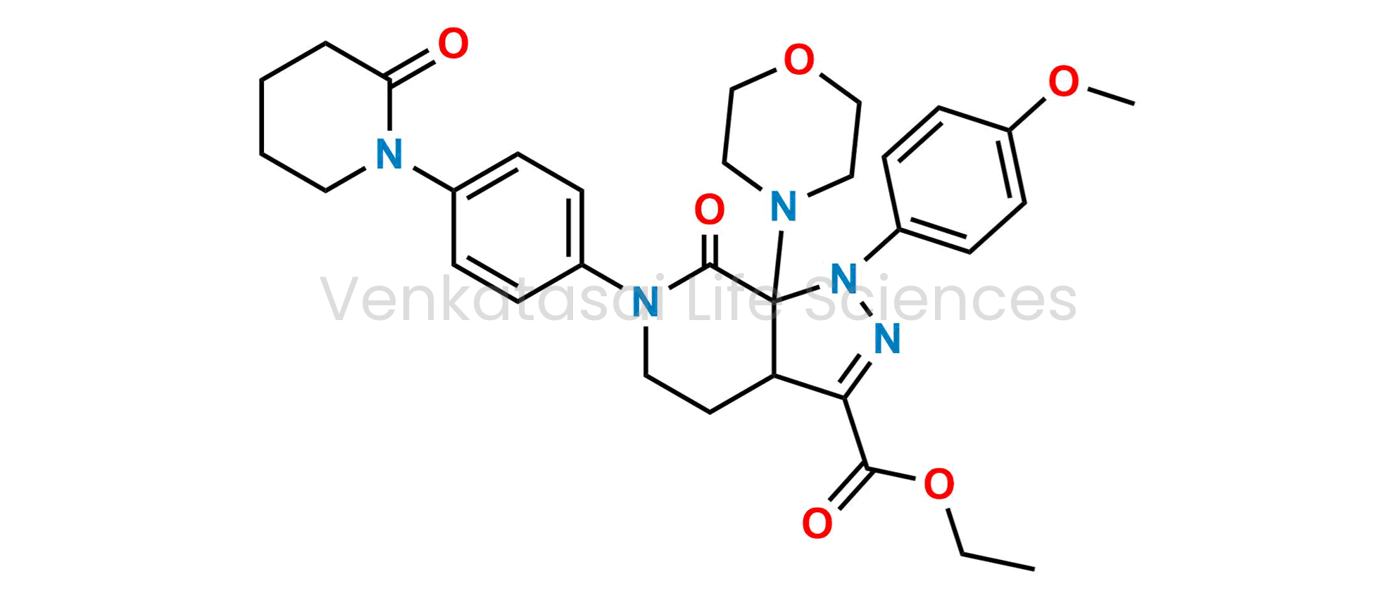 Ethyl 1-(4-methoxyphenyl)-7amorpholin-4-yl-7-oxo6-[4-(2-oxopiperidin1-yl)phenyl]-4,5-dihydro-3aHpyrazolo[3,4-c]pyridine-3-carboxylate