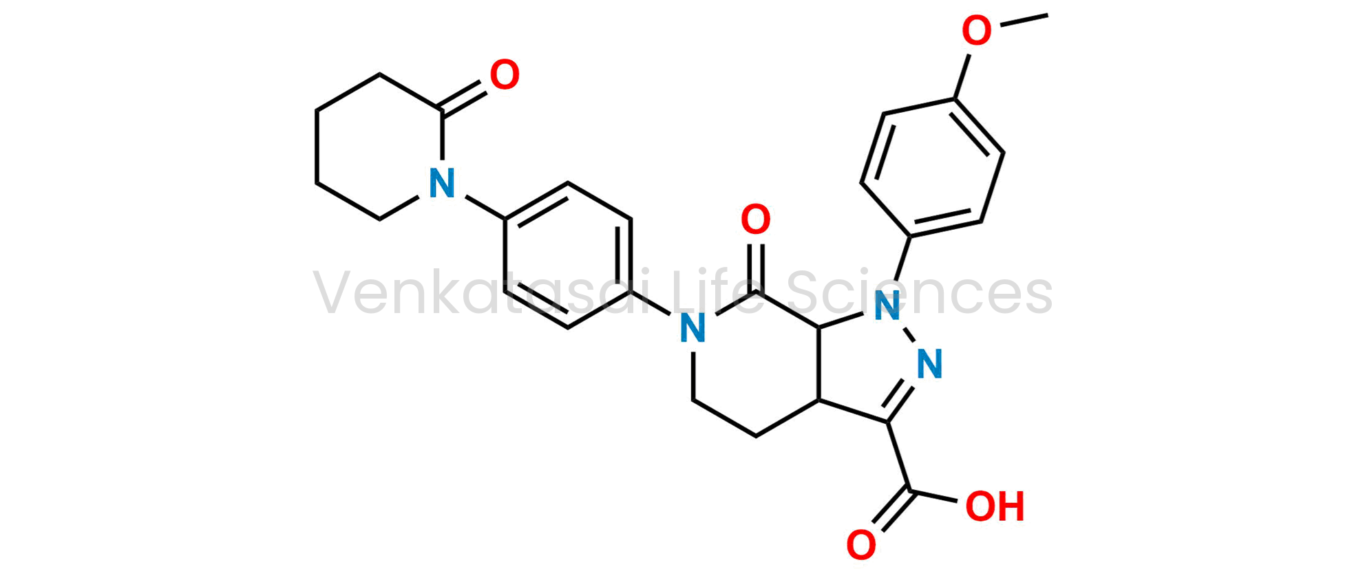 1-(4-methoxyphenyl)-7-oxo-6-(4-(2-oxopiperidin-1-yl)phenyl)-3a,4,5,6,7,7a-hexahydro-1H-pyrazolo[3,4-c]pyridine-3-carboxylic acid