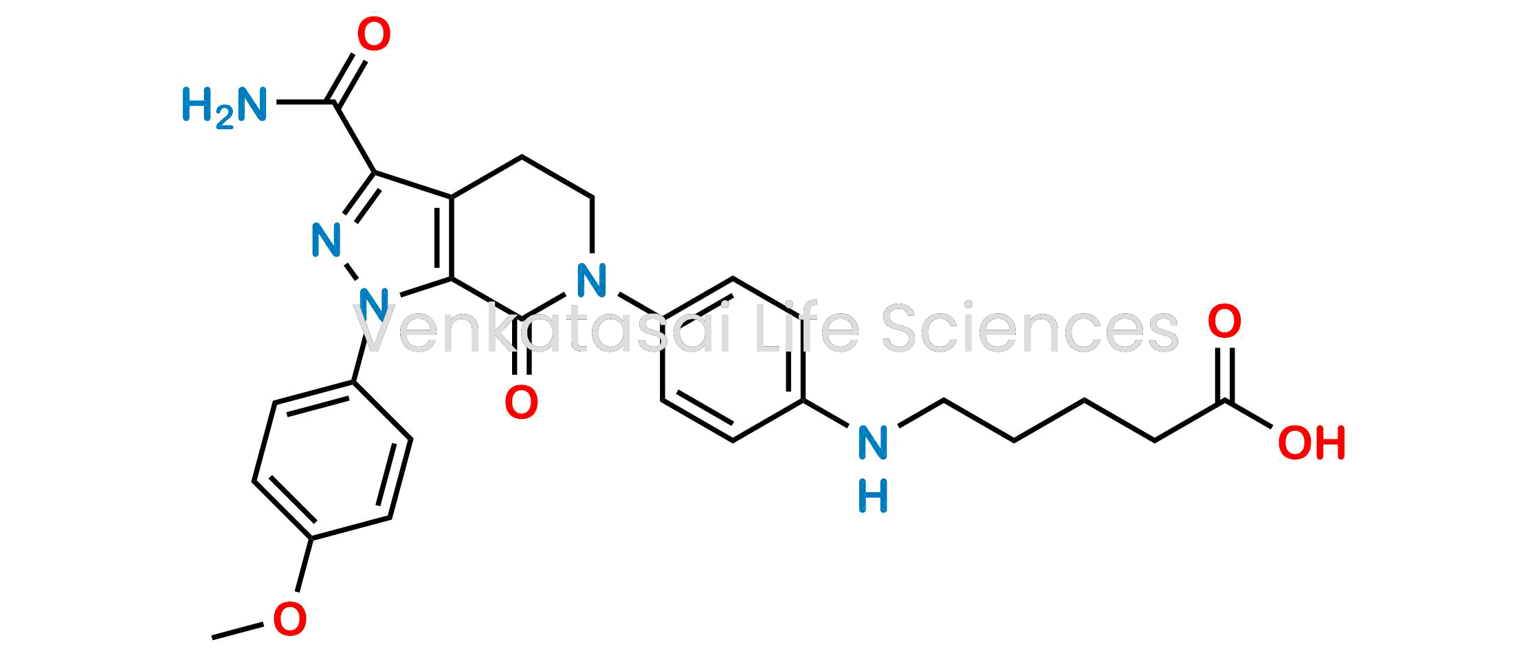 5-((4-(3-Carbamoyl-1-(4-methoxyphenyl)-7-oxo-1,4,5,7-tetrahydro-6H-pyrazolo[3,4-c]pyridin-6-yl)phenyl)amino)pentanoic-1-14C acid