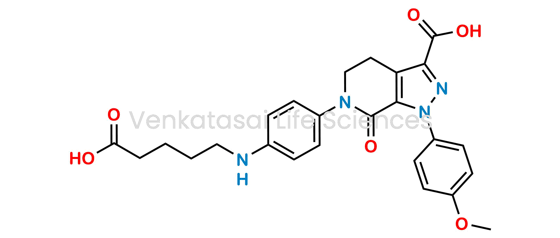6-(4-((4-Carboxybutyl)amino)phenyl)-1-(4-methoxyphenyl)-7-oxo-4,5,6,7-tetrahydro-1H-pyrazolo[3,4-c]pyridine-3-carboxylic acid