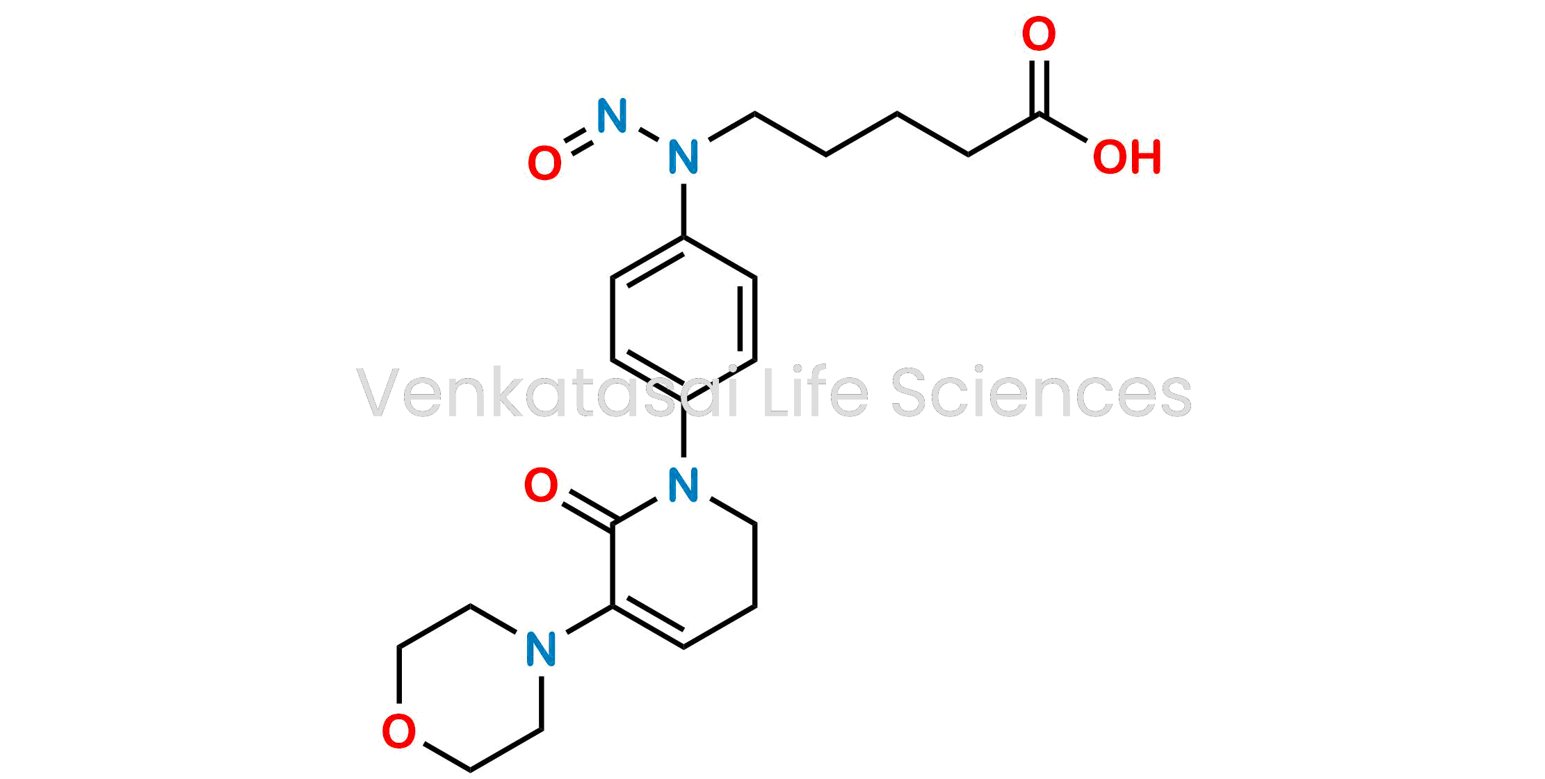 5-((4-(5-Morpholino-6-oxo-3,6-dihydropyridin-1(2H)-yl)phenyl)(nitroso)amino)pentanoic acid