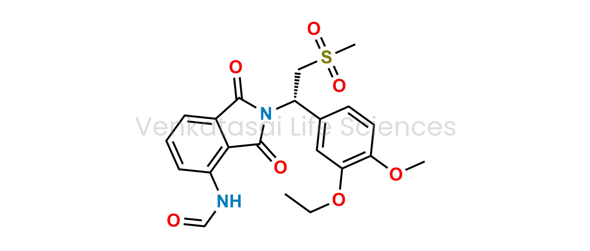 N-[2-[(1S)-1-(3-Ethoxy-4-methoxyphenyl)-2-(methylsulfonyl)ethyl]-2,3-dihydro-1,3-dioxo-1H-isoindol-4-yl]-formamide