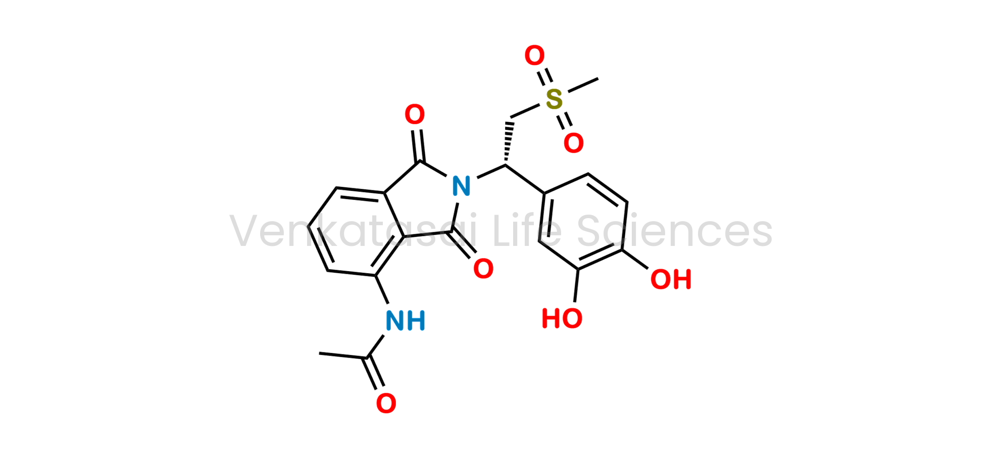 (S)-N-(2-(1-(3,4-dihydroxyphenyl)-2-(methylsulfonyl)ethyl)-1,3-dioxoisoindolin-4-yl)acetamide
