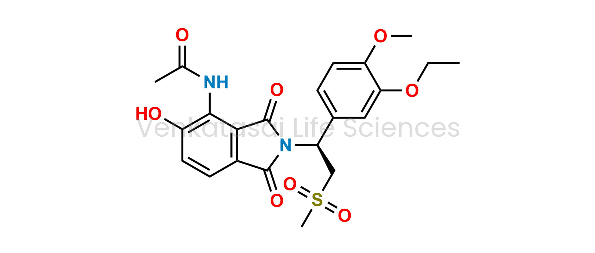 (S)-N-(2-(1-(3-ethoxy-4-methoxyphenyl)-2-(methylsulfonyl)ethyl)-5-hydroxy-1,3-dioxoisoindolin-4-yl)acetamide