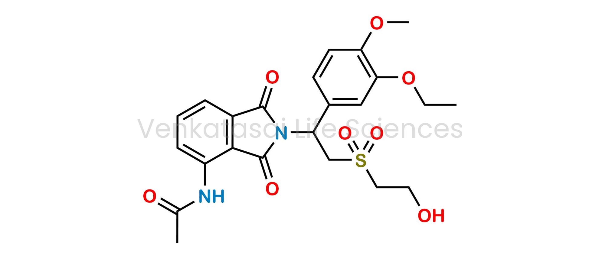 N-(2-(1-(3-ethoxy-4-methoxyphenyl)-2-((2-hydroxyethyl)sulfonyl)ethyl)-1,3-dioxoisoindolin-4-yl)acetamide
