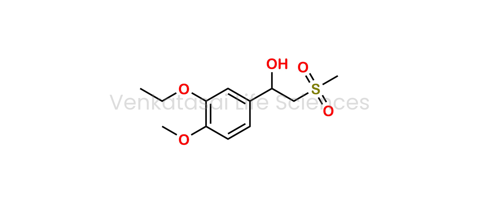 1-(3-ethoxy-4-methoxyphenyl)-2-(methylsulfonyl)ethan-1-ol