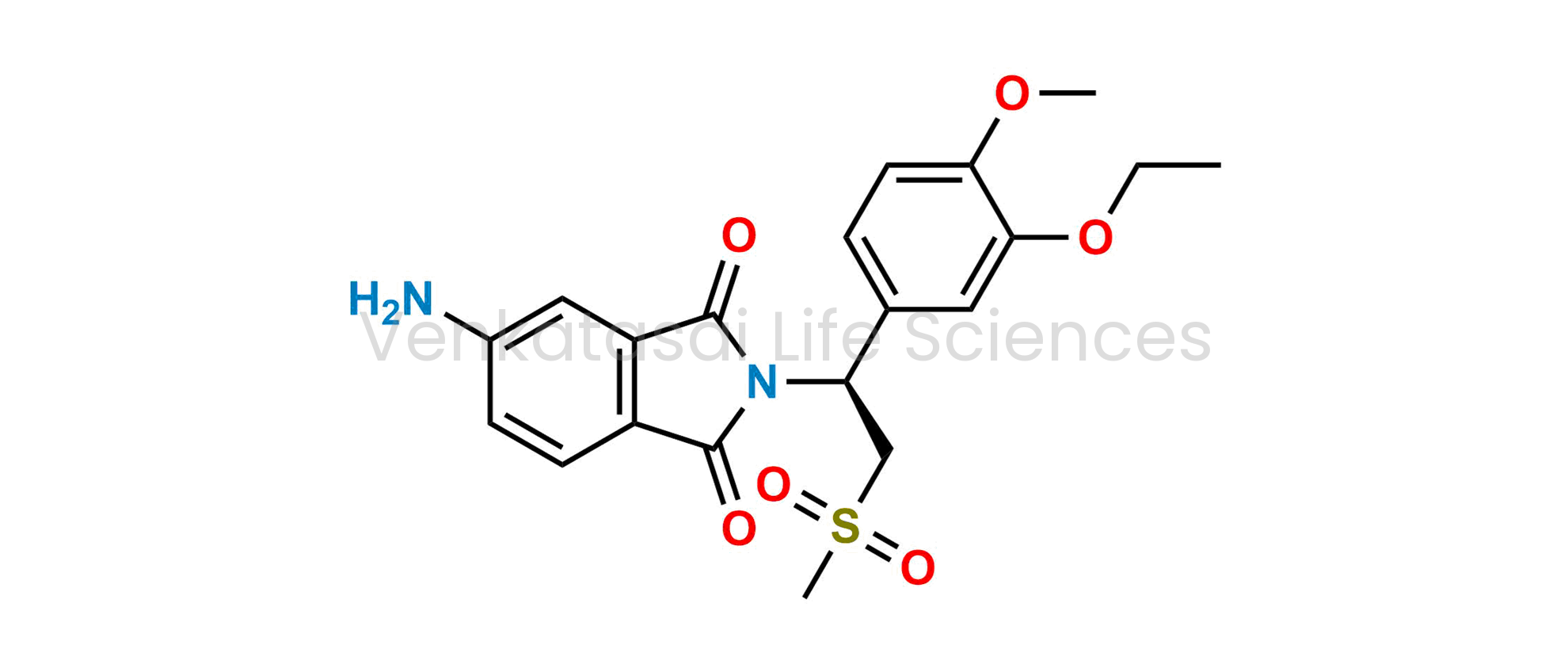 (S)-5-amino-2-(1-(3-ethoxy-4-methoxyphenyl)-2-(methylsulfonyl)ethyl)isoindoline-1,3-dione