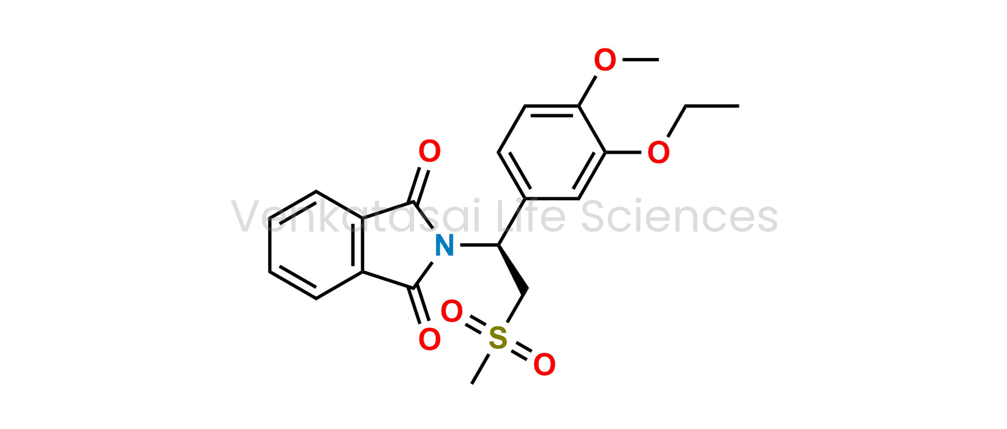 (S)-2-(1-(3-ethoxy-4-methoxyphenyl)-2-(methylsulfonyl)ethyl)isoindoline-1,3-dione