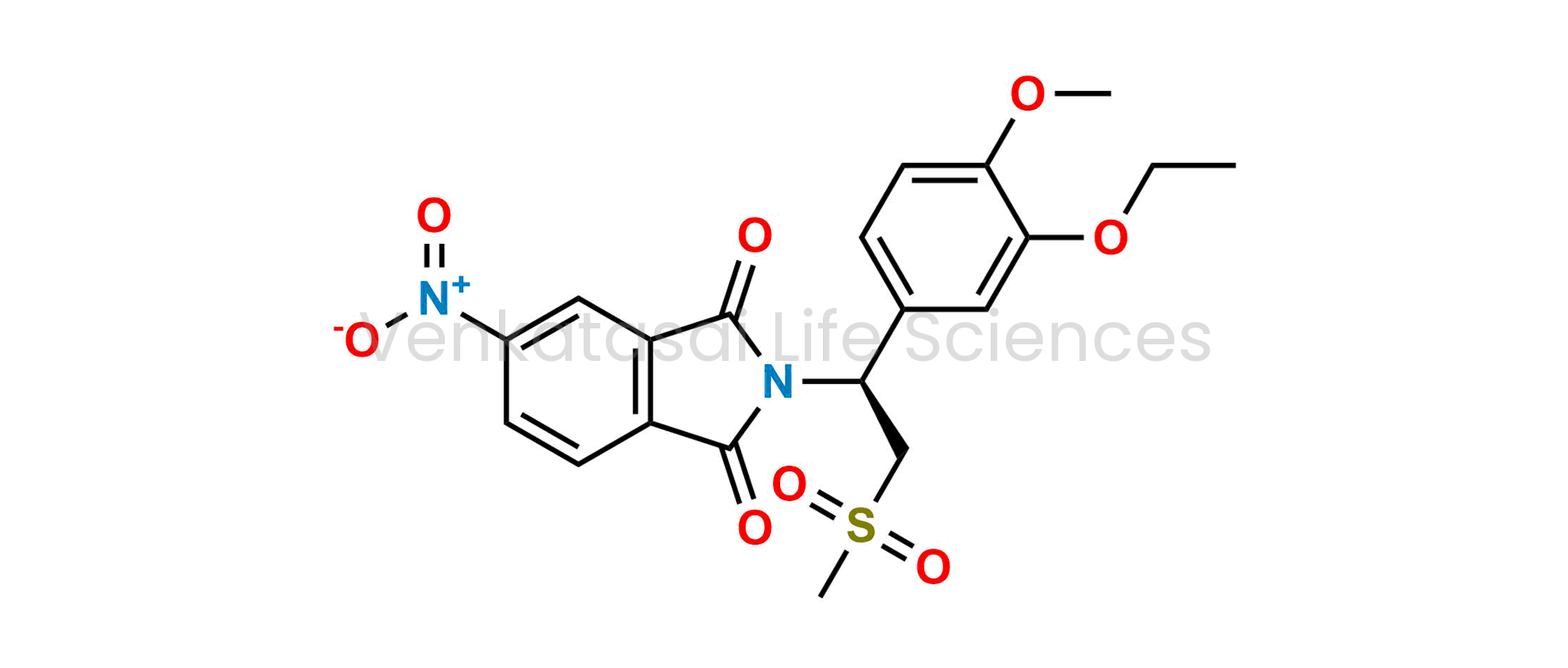 (S)-2-(1-(3-ethoxy-4-methoxyphenyl)-2-(methylsulfonyl)ethyl)-5-nitroisoindoline-1,3-dione