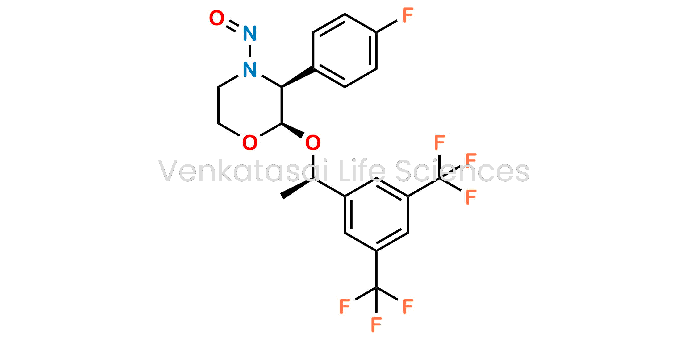 (2R,3S)-2-((R)-1-(3,5-Bis(trifluoromethyl)phenyl)ethoxy)-3-(4-fluorophenyl)-4-nitrosomorpholine