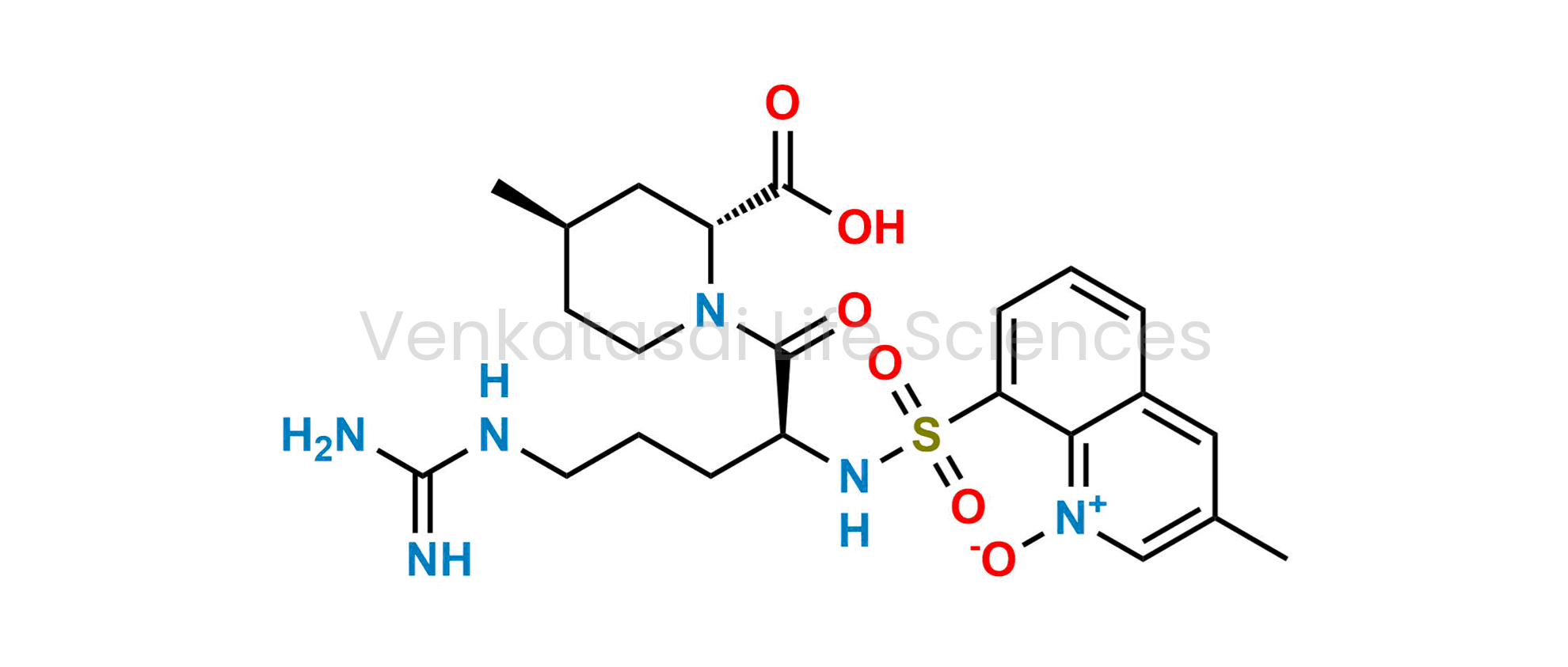 8-(N-((S)-1-((2R,4R)-2-Carboxy-4-methylpiperidin-1-yl)-5-guanidino-1-oxopentan-2-yl)sulfamoyl)-3-methylquinoline 1-oxide