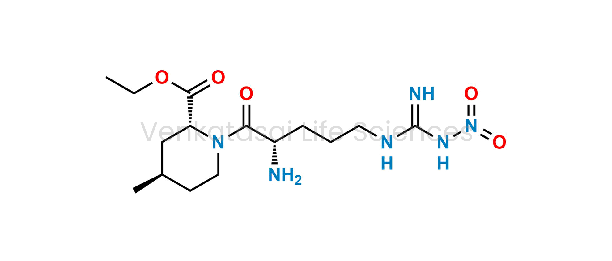 Ethyl (2R,4R)-4-methyl-1-(Nw-nitro-L-arginyl)piperidine-2-carboxylate