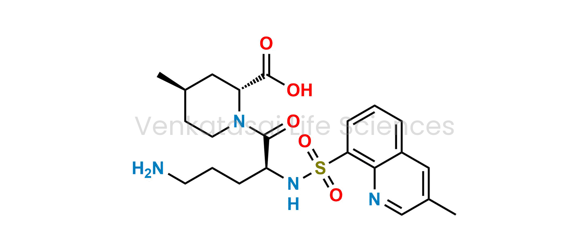 (2R,4R)-1-((S)-5-Amino-2-(3-methylquinoline-8-sulfonamido)pentanoyl)-4-methyl piperidine-2-carboxylic acid