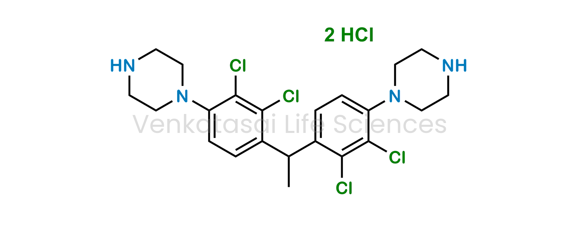 Piperazine, 1,?1'-?[ethylidenebis(2,?3-?dichloro-?4,?1-?phenylene)?]?bis-?, dihydrochloride (9CI);