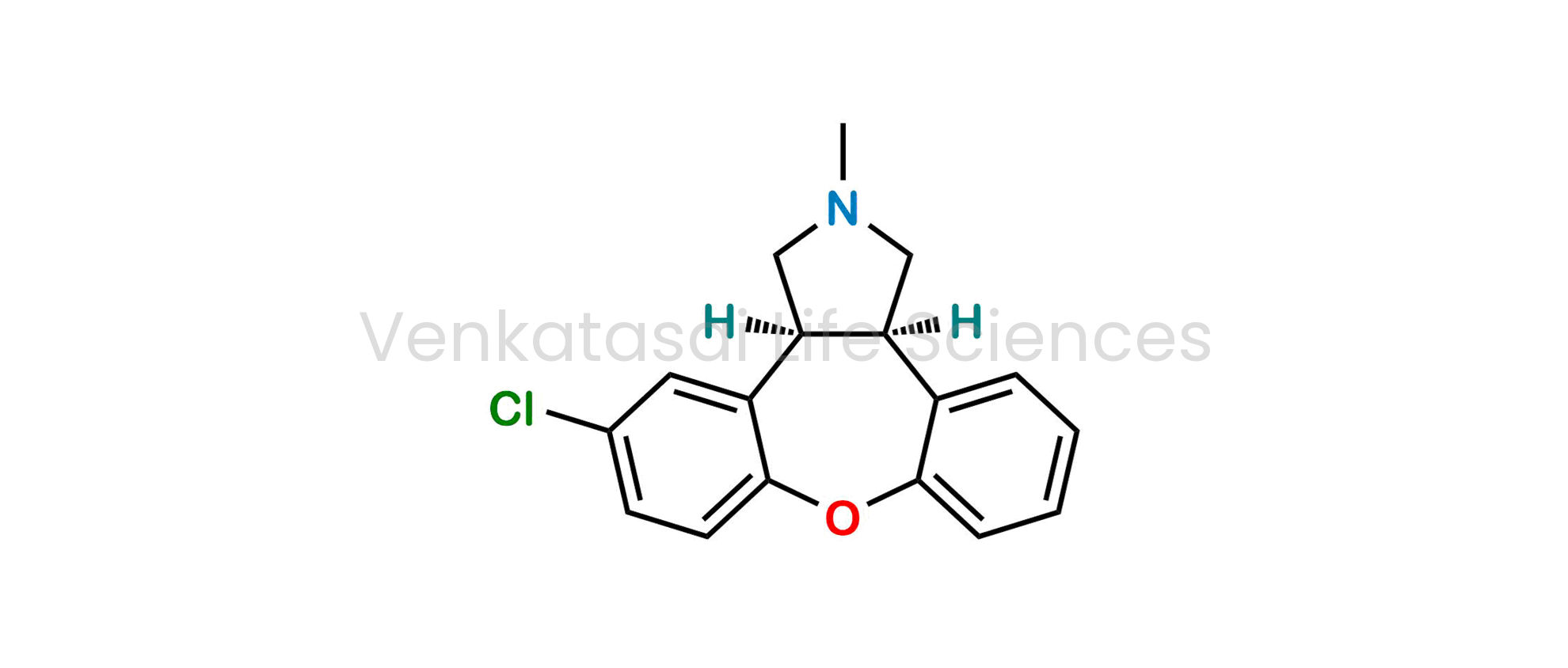 cis-Asenapine ; (3aS,12bR)-5-chloro-2-methyl-2,3,3a,12b-tetrahydro-1H-dibenzo[2,3:6,7]oxepino[4,5-c]pyrrole