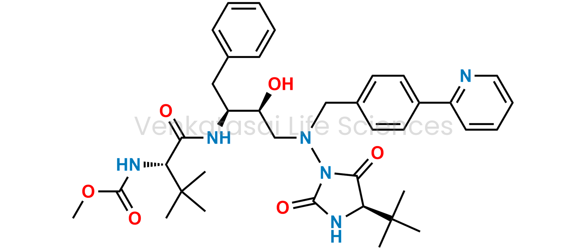 Methyl (S)-1-((2S,3S)-4-(((R)-4-tert-butyl-2,5-dioxoimidazolidin-1-yl)(4-(pyridin-2-yl)benzyl)amino)-3-hydroxy-1-phenylbutan-2-ylamino)-3,3-dimethyl-1-oxobutan-2-ylcarbamate