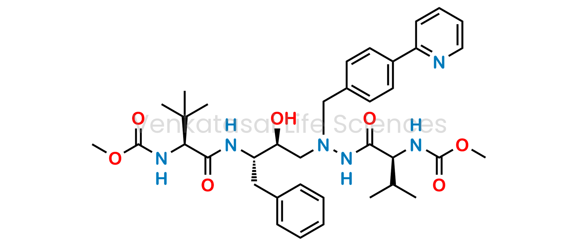 Methyl ((5S,10S,11S,14S)-11-benzyl-10-hydroxy-5-isopropyl-15,15-dimethyl-3,6,13-trioxo-8-(4-(pyridin-2-yl)benzyl)-2-oxa-4,7,8,12-tetraazahexadecan-14-yl)carbamate