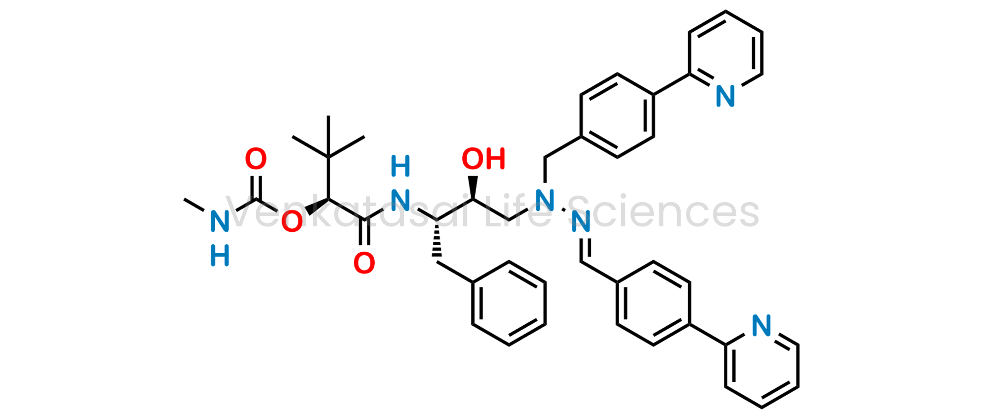 (S)-1-(((2S,3S)-3-hydroxy-1-phenyl-4-(1-(4-(pyridin-2-yl)benzyl)-2-((E)-4-(pyridin-2-yl)benzylidene)hydrazinyl)butan-2-yl)amino)-3,3-dimethyl-1-oxobutan-2-yl methylcarbamate
