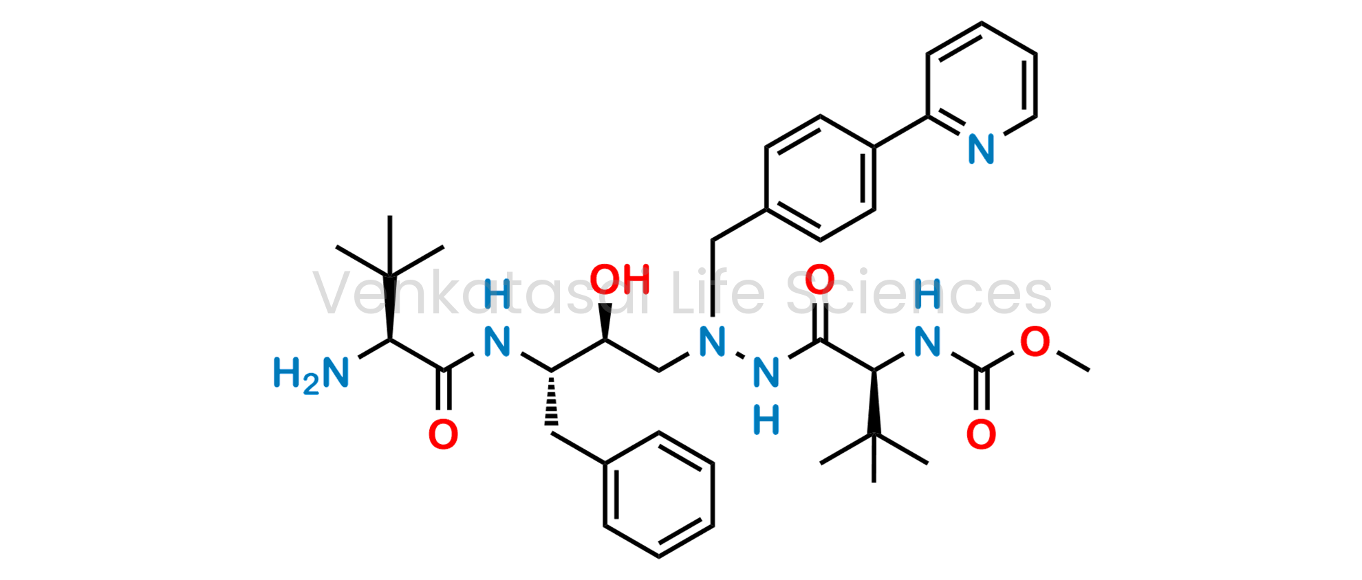 Methyl ((S)-1-(2-((2S,3S)-3-((S)-2-amino-3,3-dimethylbutanamido)-2-hydroxy-4-phenylbutyl)-2-(4-(pyridin-2-yl)benzyl)hydrazinyl)-3,3-dimethyl-1-oxobutan-2-yl)carbamate