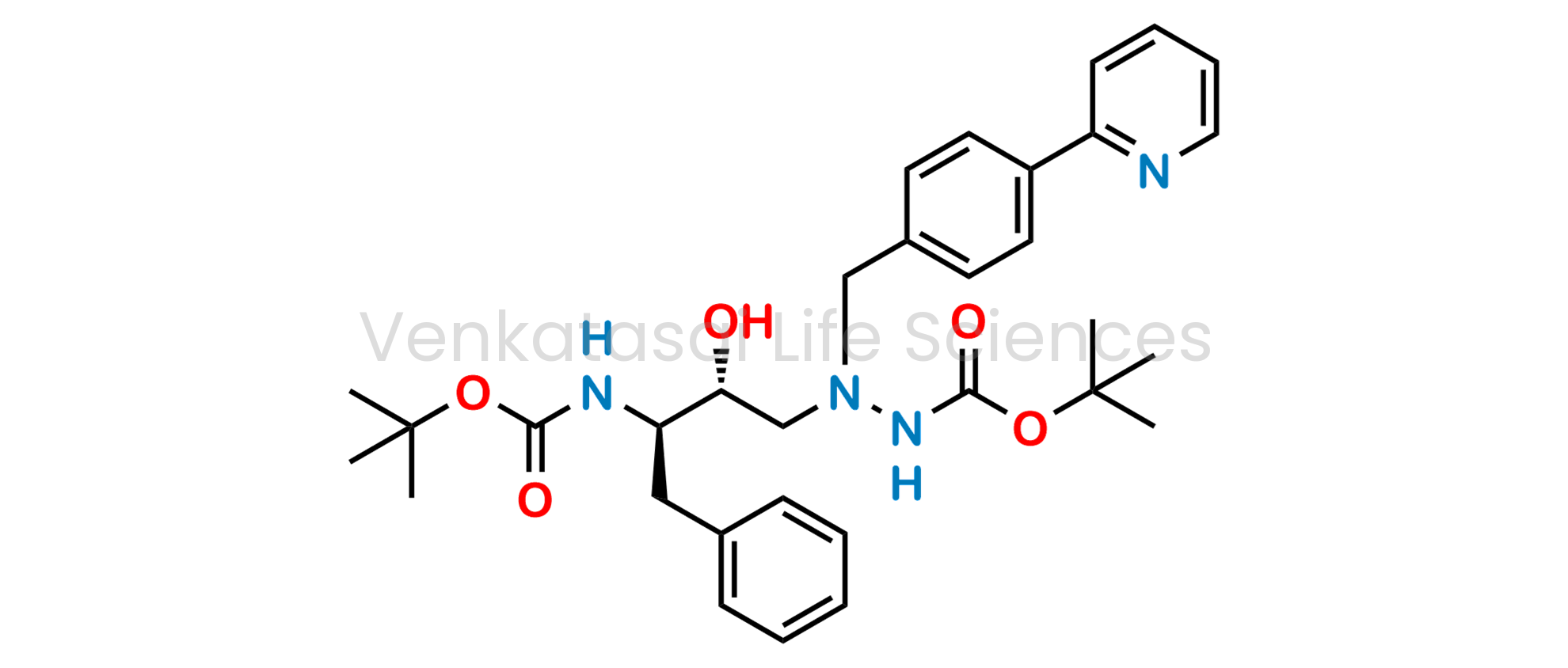 Tert-butyl 2-((2R,3R)-3-((tert-butoxycarbonyl)amino)-2-hydroxy-4-phenylbutyl)-2-(4-(pyridin-2-yl)benzyl)hydrazine-1-carboxylate