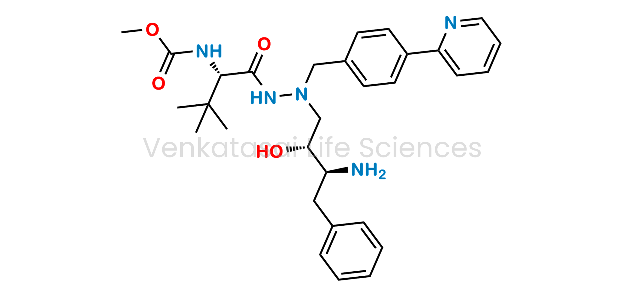 Methyl ((S)-1-(2-((2R,3S)-3-amino-2-hydroxy-4-phenylbutyl)-2-(4-(pyridin-2-yl)benzyl)hydrazinyl)-3,3-dimethyl-1-oxobutan-2-yl)carbamate