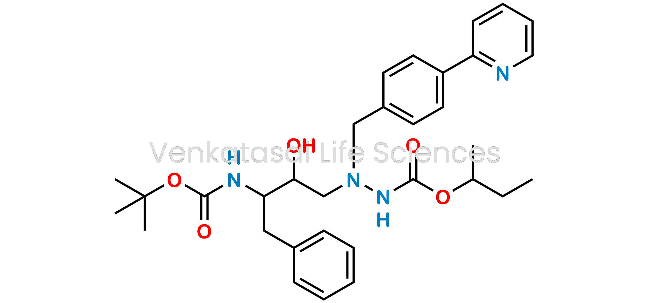 N'(3-TertButoxycarbonyl amino-2hydroxy-4-phenyl-butyl) N'-(4-pyridin-2-yl-benzyl) hyrazine carboxylic acid sec-butyl ester