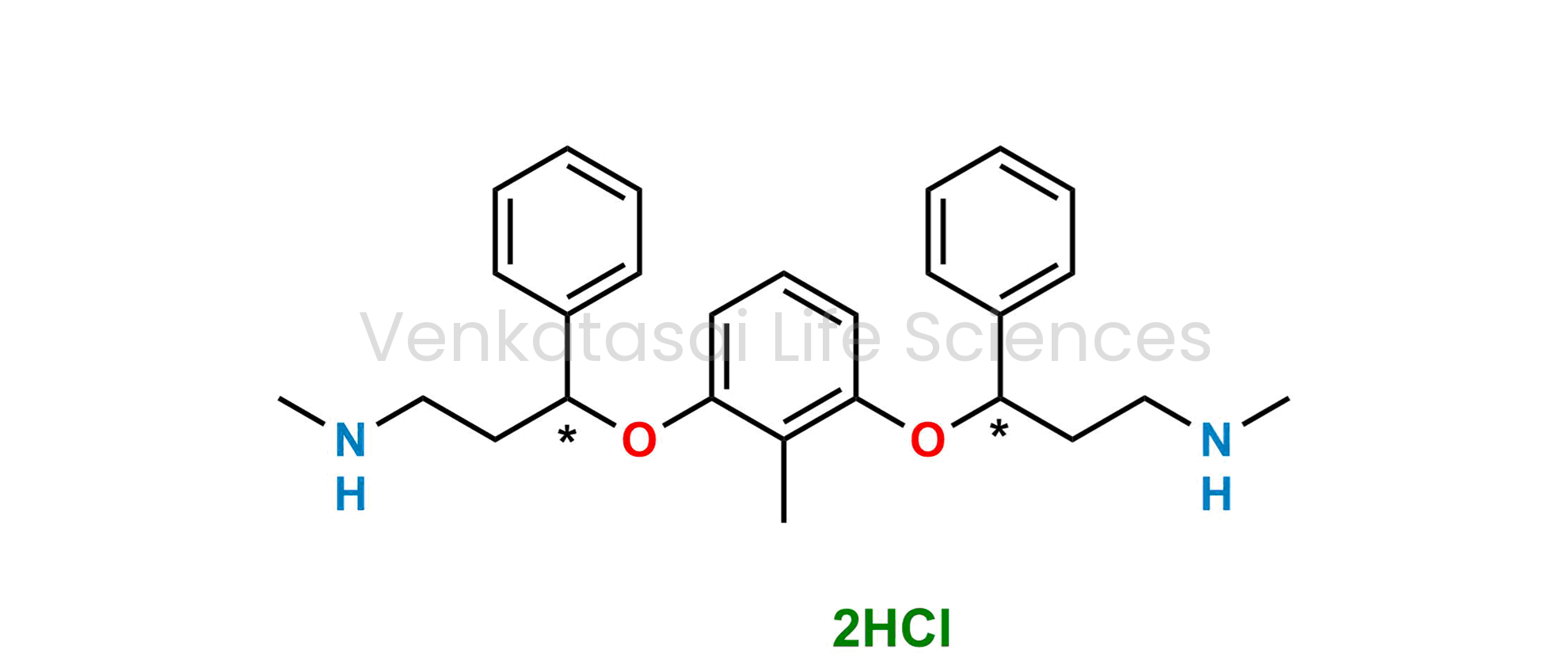 N-Methyl-3-(2-methyl-3-(3-(methylamino)-1-phenylpropoxy)phenoxy)-3-phenylpropan-1-amine ;3,3?-[(2-Methylbenzene-1,3-diyl)bis(oxy)]bis(N-methyl-3-phenylpropan-1-amine)