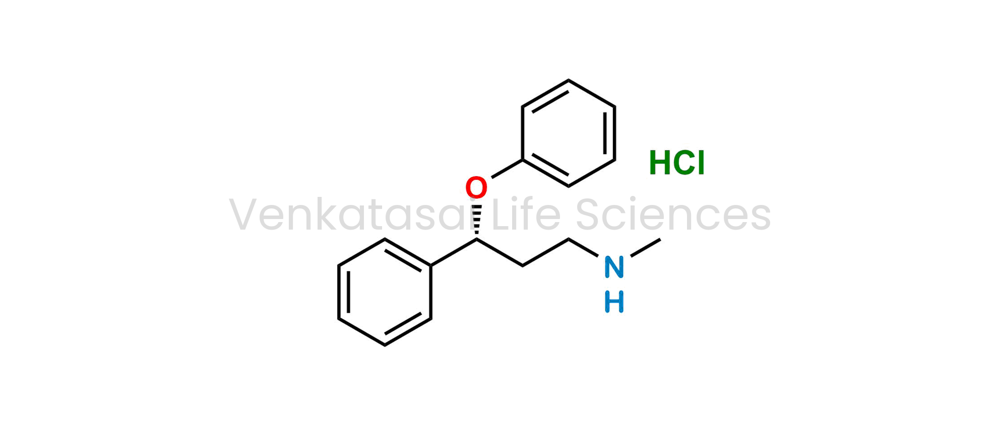 (R)-De(trifluoromethyl) Fluoxetine Hydrochloride ;   (?R)-N-Methyl-?-phenoxybenzenepropanamine Hydrochloride (1:1); (R)-N-Methyl-3-phenoxy-3-phenylpropan-1-amine Hydrochloride
