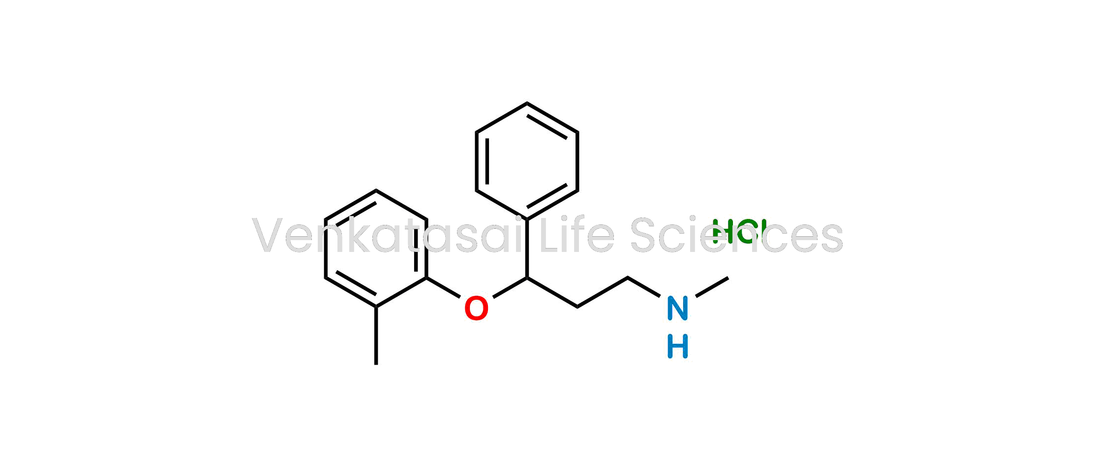 (-)-N-Methyl-3-phenyl -3-(o-tolyloxy) propylamine hydrochloride