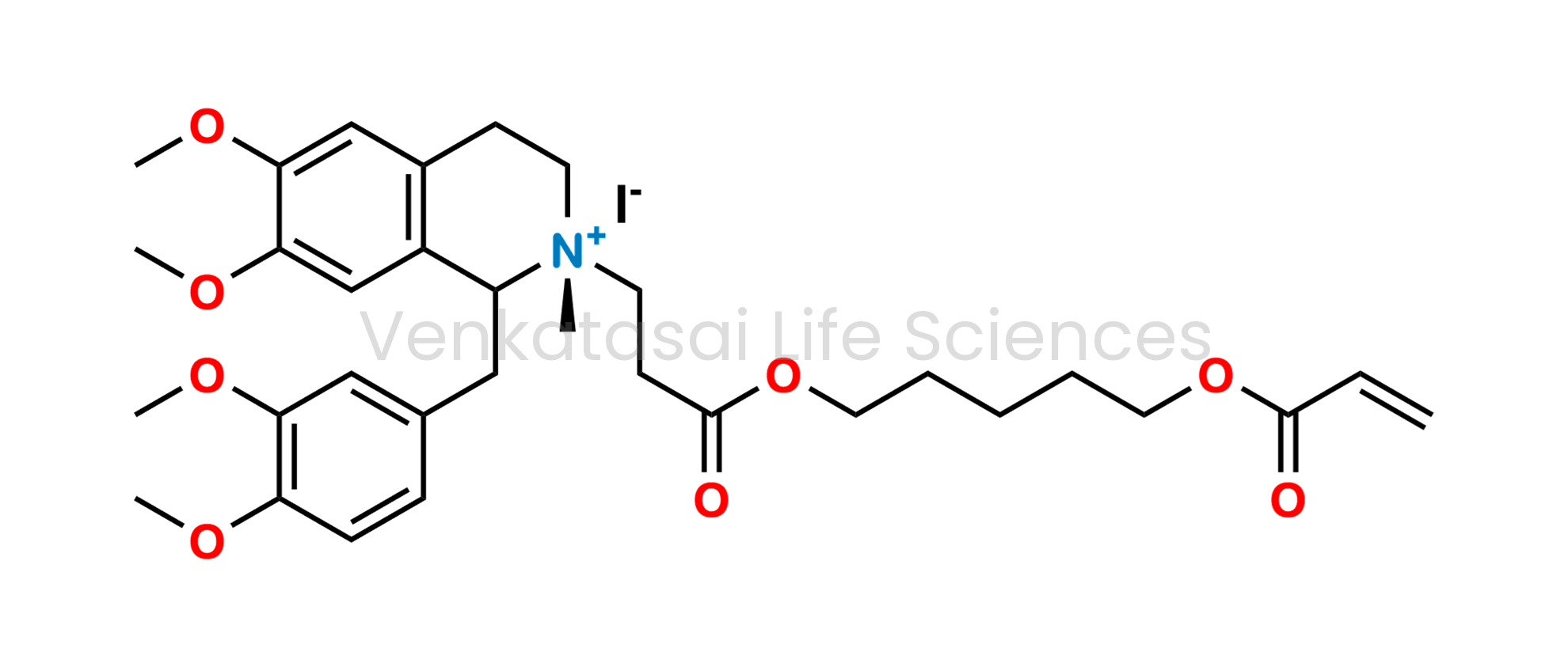 (2R)-2-(3-((5-(acryloyloxy)pentyl)oxy)-3-oxopropyl)-1-(3,4-dimethoxybenzyl)-6,7-dimethoxy-2-methyl-1,2,3,4-tetrahydroisoquinolin-2-ium iodide