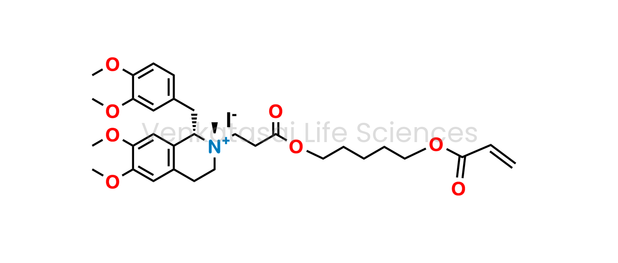 (1S,2S)-2-(3-((5-(acryloyloxy)pentyl)oxy)-3-oxopropyl)-1-(3,4-dimethoxybenzyl)-6,7-dimethoxy-2-methyl-1,2,3,4-tetrahydroisoquinolin-2-ium iodide