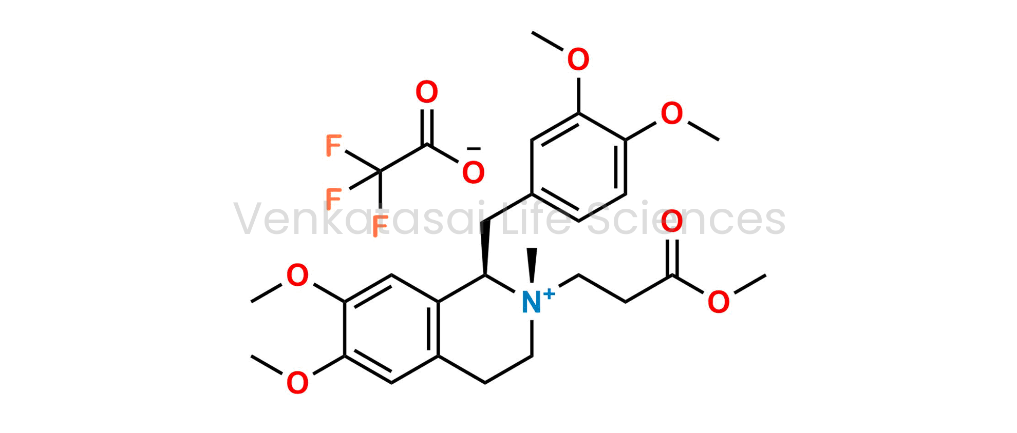 (1R,2S)-1-(3,4-dimethoxybenzyl)-6,7-dimethoxy-2-(3-methoxy-3-oxopropyl)-2-methyl-1,2,3,4-tetrahydroisoquinolin-2-ium 2,2,2-trifluoroacetate