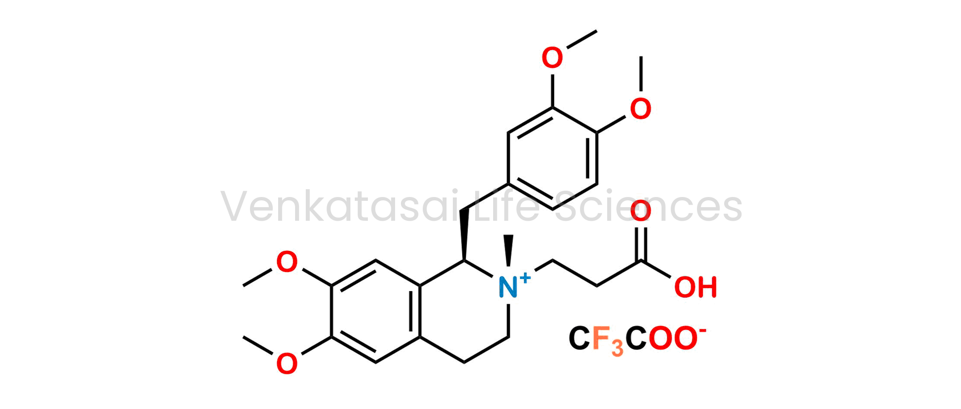 (1R,2S)-2-(2-carboxyethyl)-1-(3,4-dimethoxybenzyl)-6,7-dimethoxy-2-methyl-1,2,3,4-tetrahydroisoquinolin-2-ium 2,2,2-trifluoroacetate