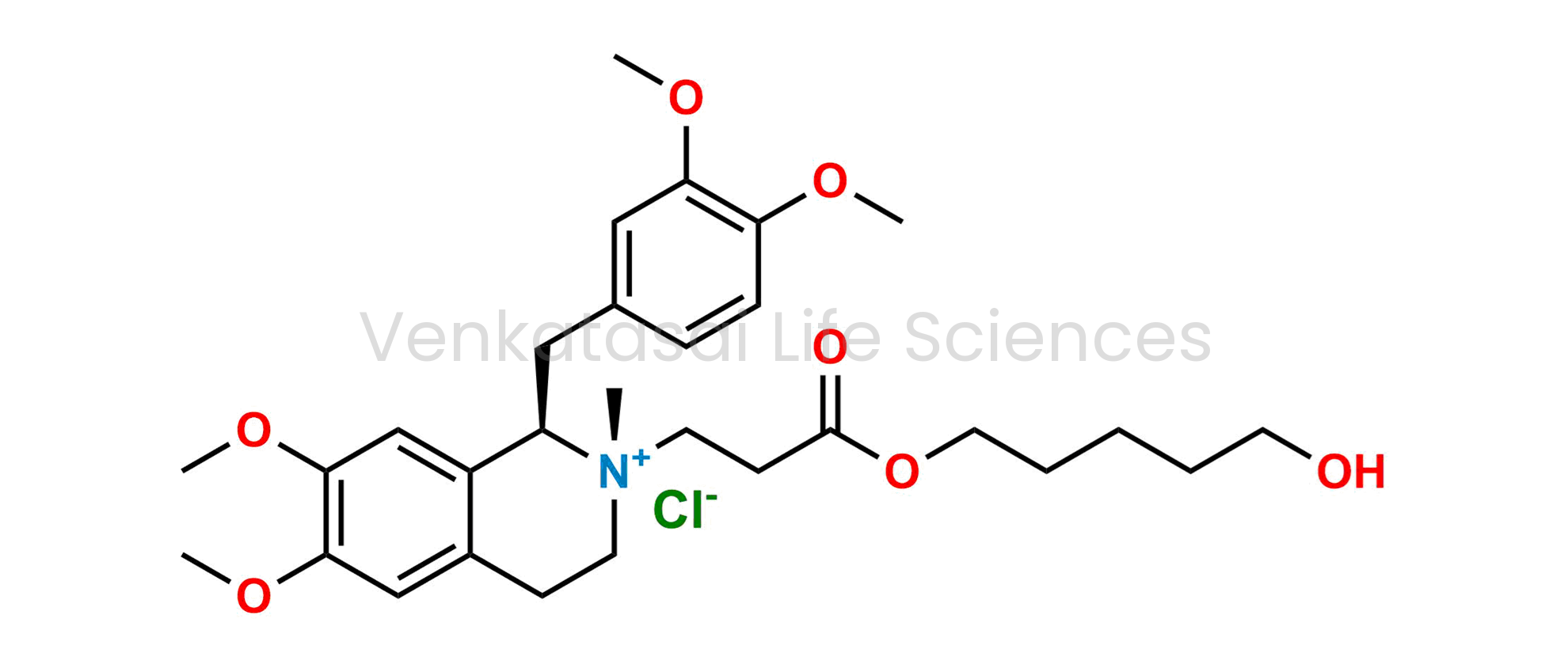(1R,2S)-1-(3,4-dimethoxybenzyl)-2-(3-((5-hydroxypentyl)oxy)-3-oxopropyl)-6,7-dimethoxy-2-methyl-1,2,3,4-tetrahydroisoquinolin-2-ium chloride