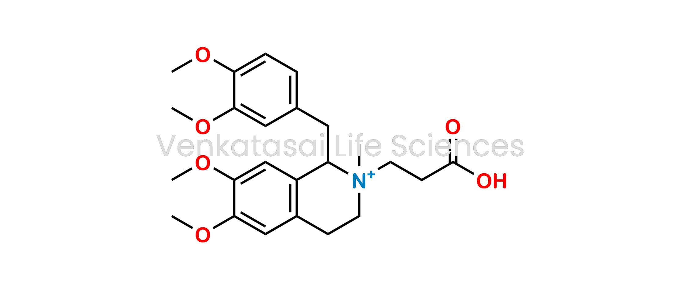 2-(2-carboxyethyl)-1-(3,4-dimethoxybenzyl)-6,7-dimethoxy-2-methyl-1,2,3,4-tetrahydroisoquinolin-2-ium