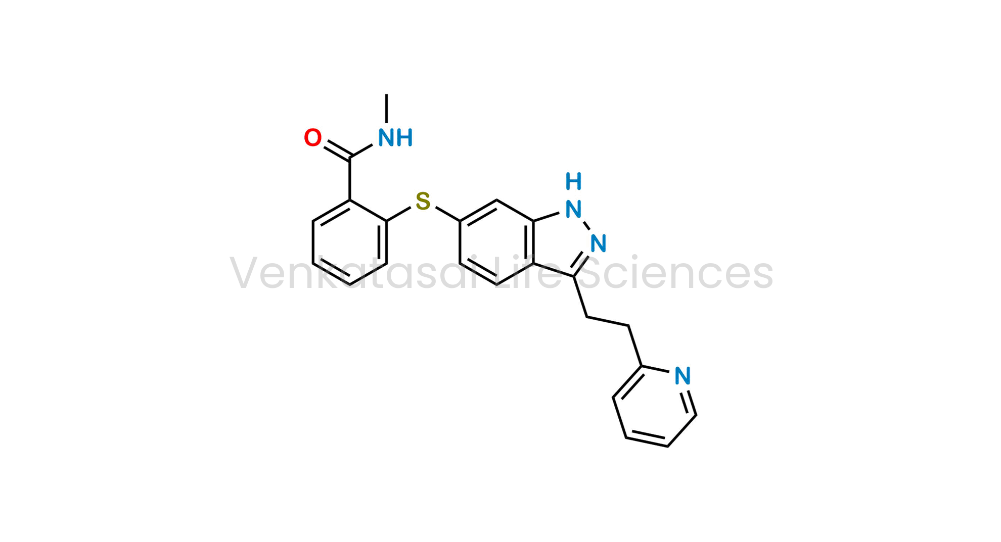 N-methyl-2-((3-(2-(pyridin-2-yl)ethyl)-1H-indazol-6-yl)thio)benzamide