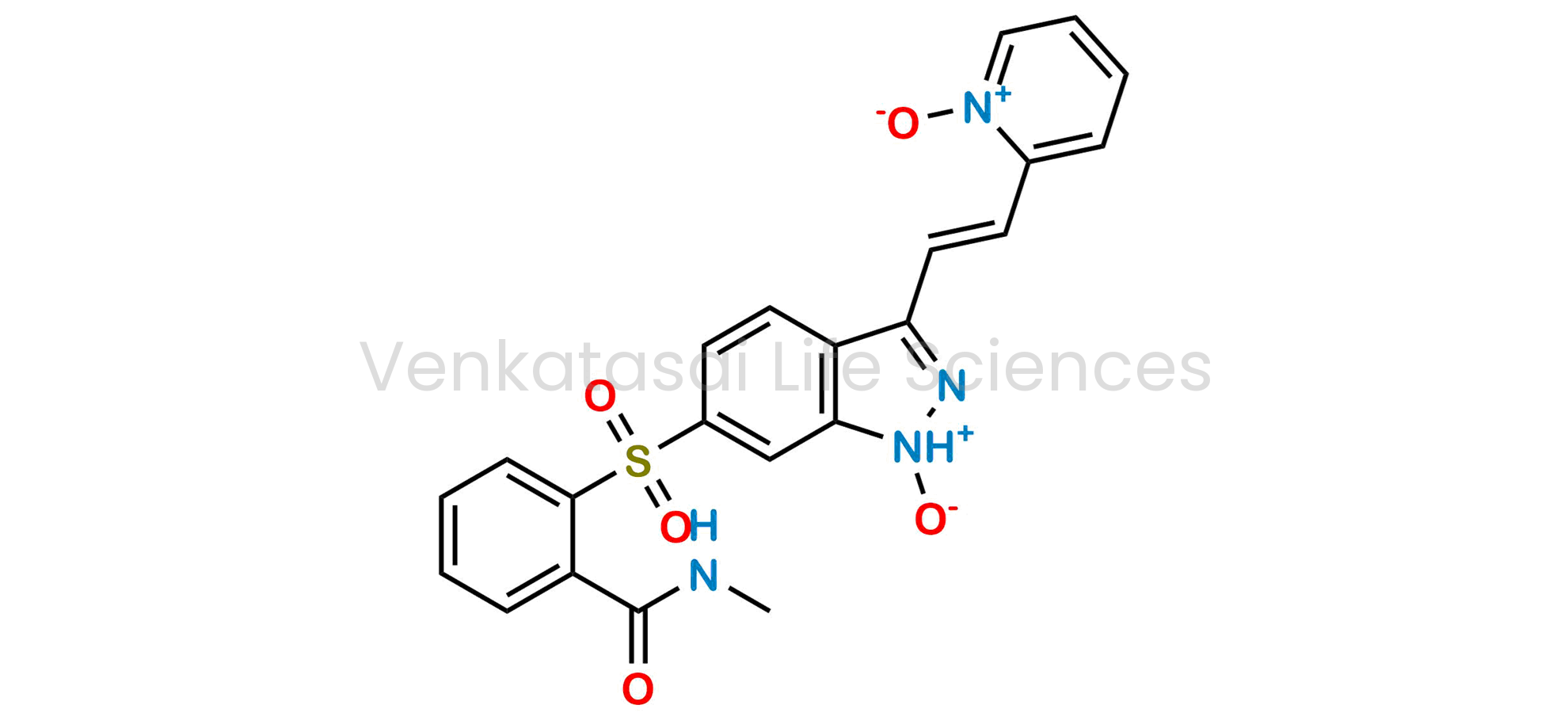 N-methyl-2-[3-[(1E)-2-(1-oxidopyridinyl) ethenyl]-1-oxido-1H-indazol-6-yl-sulfonyl]-benzamide