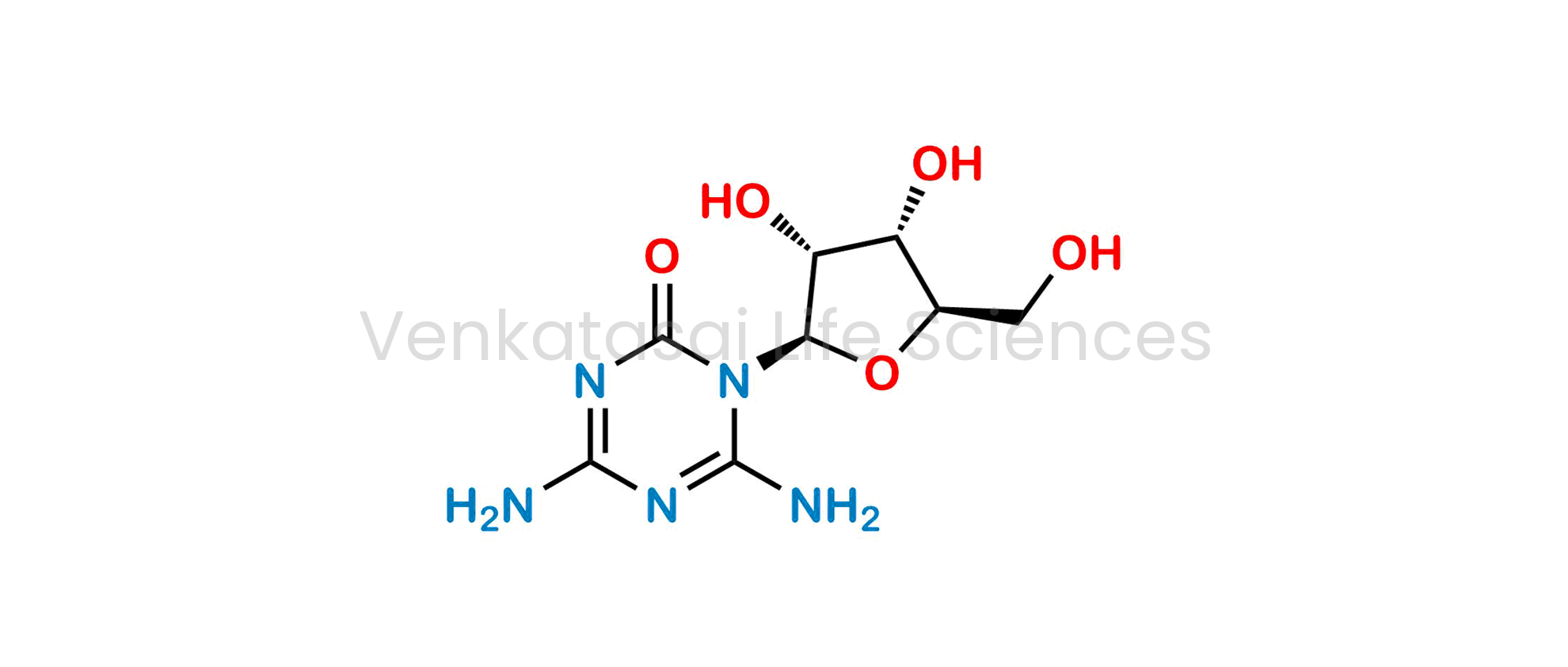 6-Amino-5-azacytidine ; 4,6-diamino-1-((2R,3R,4S,5R)-3,4-dihydroxy-5-(hydroxymethyl)tetrahydrofuran-2-yl)-1,3,5-triazin-2(1H)-one