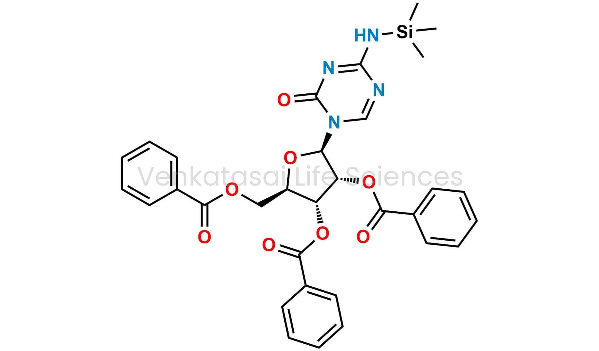 (2R,3R,4R,5R)-2-((Benzoyloxy)methyl)-5-(2-oxo-4-((trimethylsilyl)amino)-1,3,5-triazin-1(2H)-yl)tetrahydrofuran-3,4-diyl dibenzoate