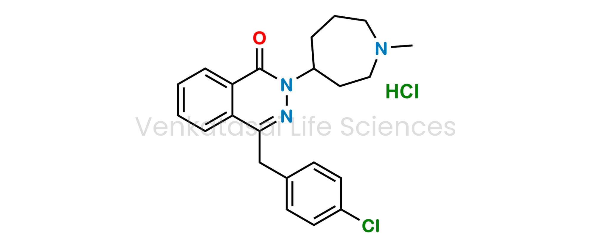 4-[(4-Chlorophenyl)methyl]-2-(hexahydro-1-methyl-1H-azepin-4-yl)-1(2H)-phthalazinone Hydrochloride; Afluon; Allergodil; Astelin; Azeptin; Optilast; Rhinolast;?